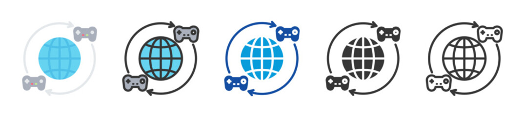 online gaming icon set multi style various collection © Iconjam