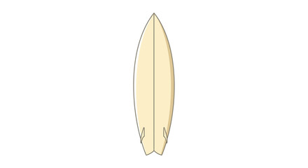 Blank surfboard, isolated on white background. Vector illustration
