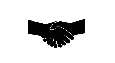 Business handshake silhouette, agreement, partnership, teamwork, connection, trust