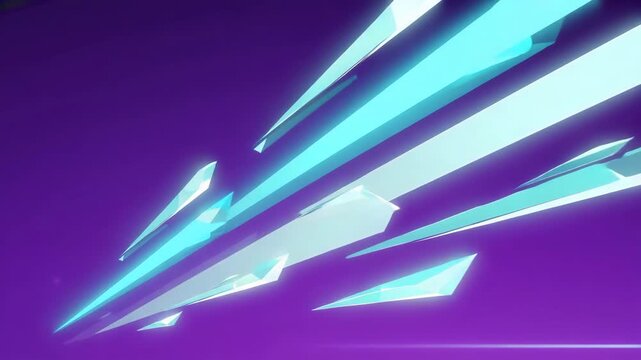 Animated Geometric Elements Moving Horizontally Across Display