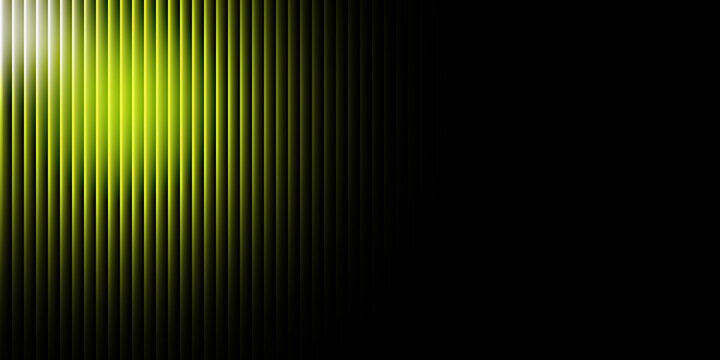 Modern abstract background featuring bright glowing yellow-green vertical lines that gradually fade into a dark, sleek, and dynamic digital pattern.