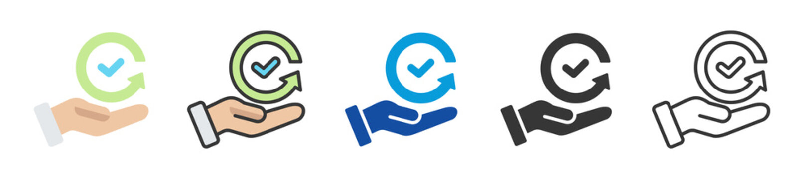 service recovery icon set multi style various collection