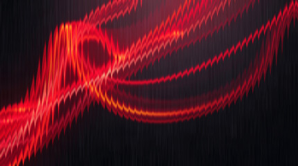 Vibrant red light trails swirling in dynamic motion against dark background © SyedMughees