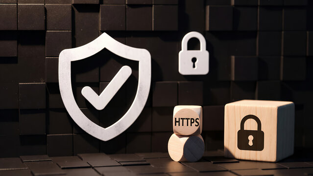 Essential symbols representing secure online browsing and data protection.