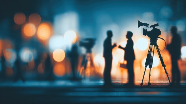 Marketing and PR teams planning promotional strategies on blurred background