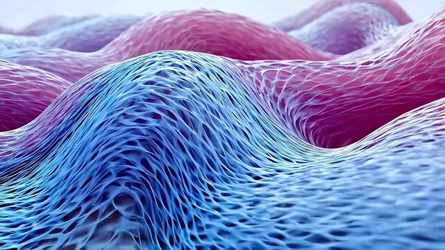 Digital blue and purple fabric fiber abstract weaving background