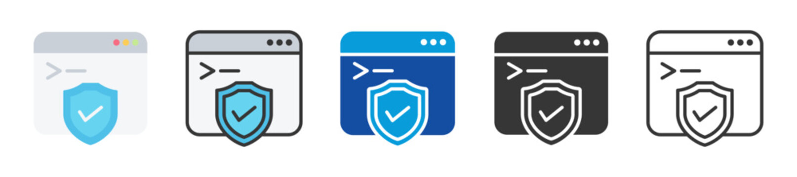 ssh icon set multi style various collection