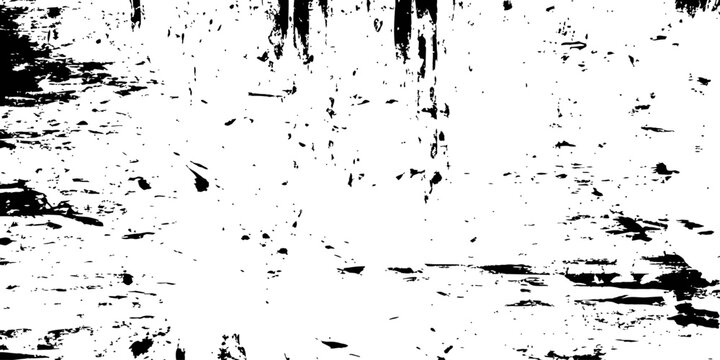 Black and white grunge texture overlay distressed scratched surface effect vector abstract background for artistic design