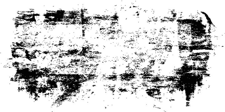 Black Grungy Distressed Texture Overlay Abstract Vector Background Isolated on White