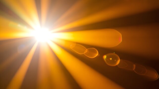 Bright sun lens flar