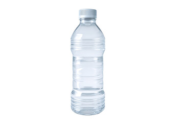 Naklejka premium Clear Plastic Water Bottle Filled with Water on a Transparent Background Isolated Clipart High Resolution Png Digital Design Asset