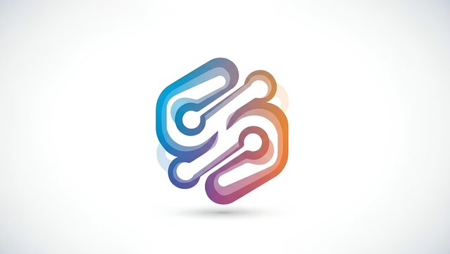 Abstract Digital Network Connection Logo Design.