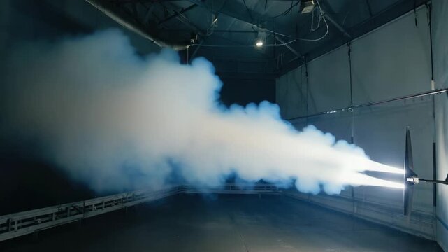 Close-Up Static View of Smoke Spiraling Over Blade Surface with Realistic Flow