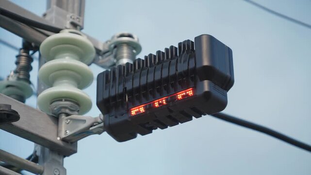 Industrial Sensor Scene Highlighting Mounting and Active LED Communication