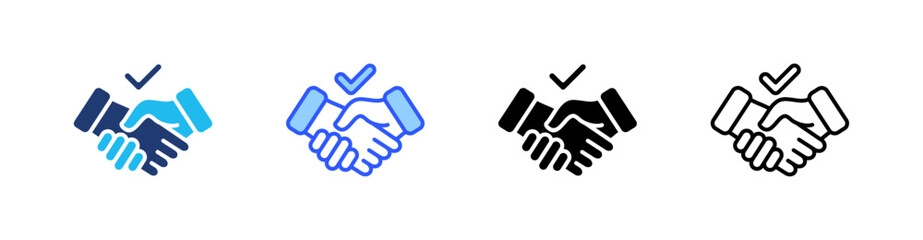 Fototapeta premium Trust Multi Style Icon Set Vector 