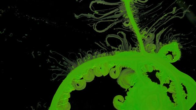 green circle forming
