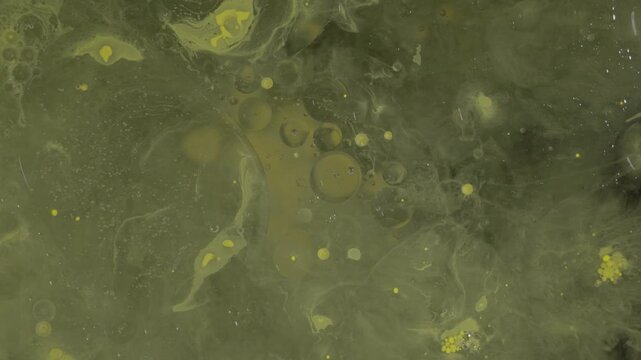 Yellow bubbles colliding