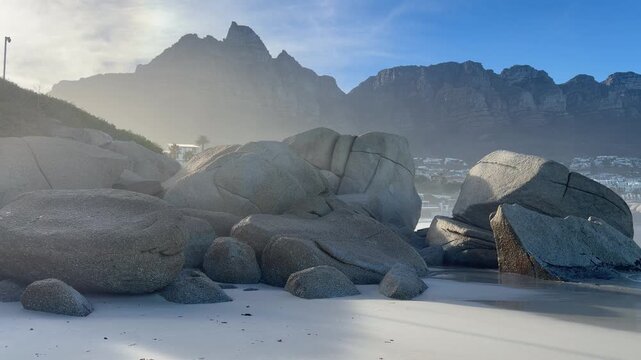 Table Mountain and 12 Apostles near Cape Town, South Africa