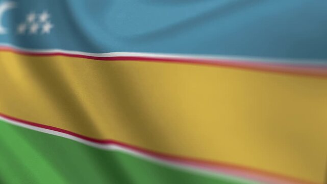 Karakalpakstan Flag with Motion Graphics Animation