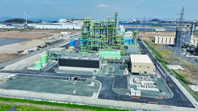 バイオマス発電所　空撮