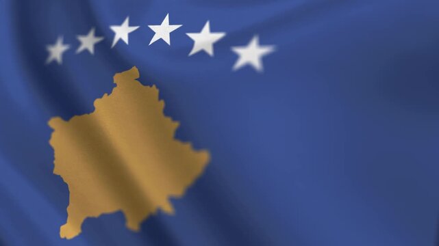 Kosovo Flag with Motion Graphics Animation