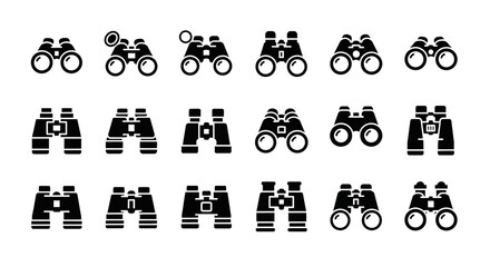 Cyclists and photographers icons collection, vector illustrations of people on bicycles and cameras, graphic elements for travel and outdoor activities © Steven