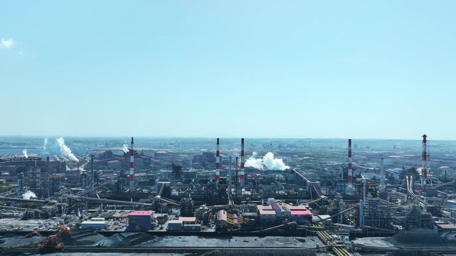 工業地帯の風景空撮