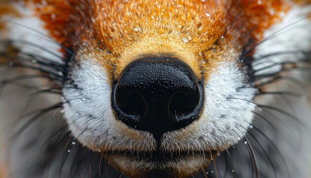 Close-up of a Red Fox Face.