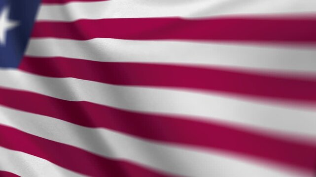 Liberia Flag with Motion Graphics Animation