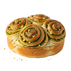 Fototapeta premium Pesto Swirl Bread with Pine Nuts