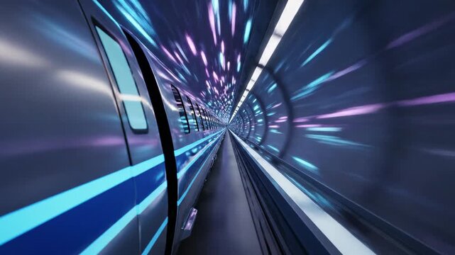 Futuristic High-Speed Train