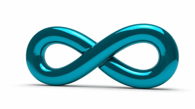 Rotating Teal Infinity Symbol
