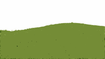 Simple illustration of a grassy hill against a white background © MihirKumarMondal