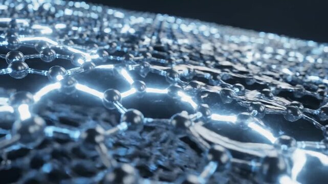 Water droplets on a metallic surface with reflective properties.