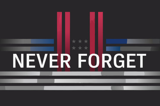 A tribute image featuring a thin blue and red line with text