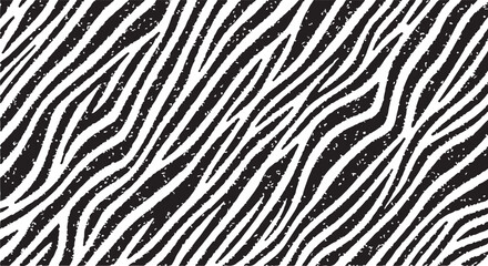 A fashionable animal print background featuring diagonal black zebra stripes with a shimmering glitter texture effect on a clean white surface. © crea8ive