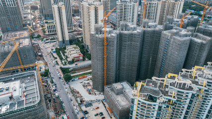 Fototapeta premium Aerial view of landscape in guangzhou city,China