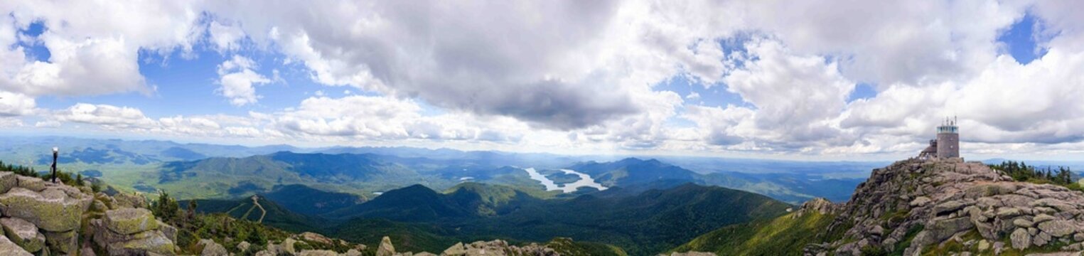 Panoramic View from the Summit of Whiteface Mountain