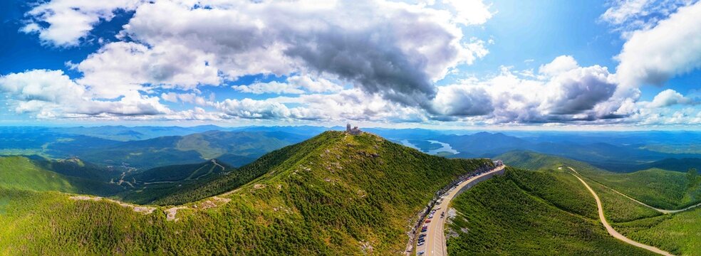 Panoramic View of Whiteface Mountain Summit and the Adirondacks