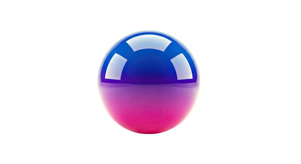 Glossy Sphere with Blue and Pink Gradient