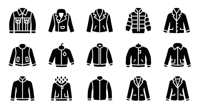 Collection of various jacket styles and designs, showcasing outerwear fashion