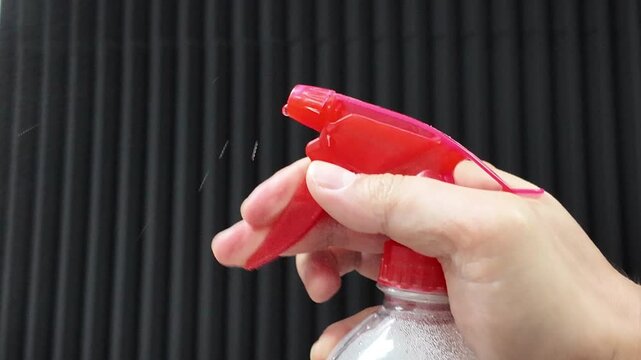 At close range, spray water as a fine mist. Slow motion