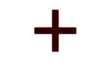 Obraz premium Red Christian Cross Icon Isolated on White Background Religious Faith Symbol Vector