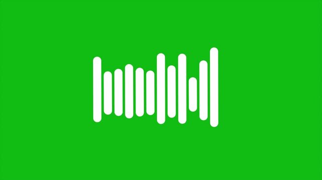 audio waveform animation, sound equalizer effect, music frequency bars, digital voice visualization, audio spectrum motion