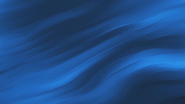 Abstract deep blue wave background with smooth diagonal flowing lines and dark navy silk motion graphics for corporate technology branding and elegant professional video backdrop.
