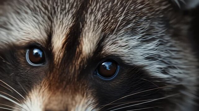 Close-up of a Raccoon's Face