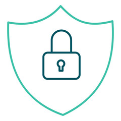 Shield Lock Outline Icon