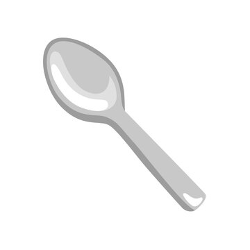 Silver Spoon Simple Flat Design Illustration