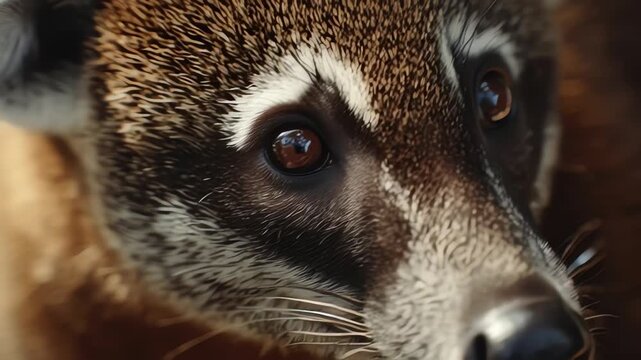 Close-up of a Coati's Face