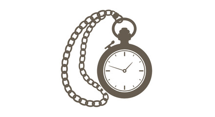 Obraz premium Vintage Pocket Watch with Chain, Classic Timepiece, Retro Accessory